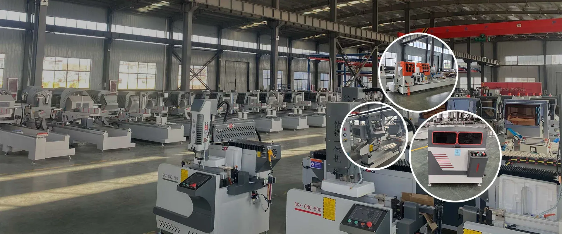 China-Fabrik für Aluminiumfenstermaschinen mit thermischer Trennung