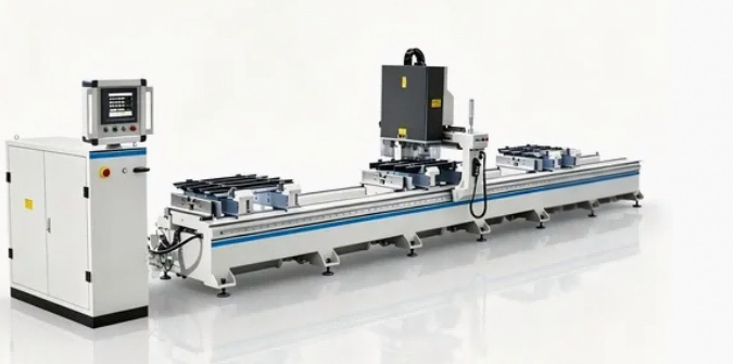 Hochpräzise 4-Kopf-CNC-Bohrmaschine für Aluminiumfassaden